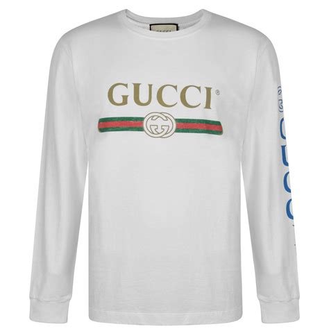 gucci fake logo long sleeve t shirt